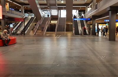 Empty station concourse