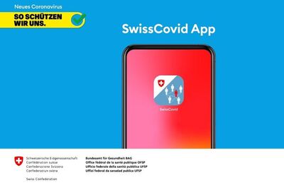 Plakat Swiss Covid App